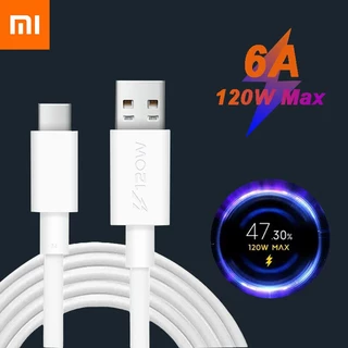 Cáp Sạc Nhanh Turbo Xiaomi 120W 6A Type-C Chính Hãng, Dành Cho Poco M3 X3 Black Shark 3 Mi11 MI10 Mi9 Redmi K40 K30 Pro