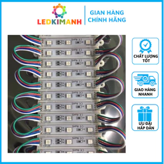 Led Hắt 3 Mắt 7 Màu, Chống Nước, Vỉ 20 Thanh Làm Biển Quảng Cáo Mika Mặt Tiền