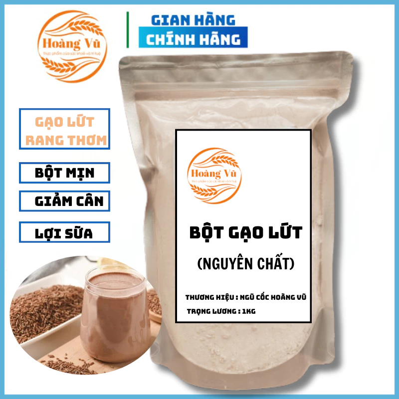 1kg Bột gạo lứt nguyên chất rang thơm giảm cân lợi sữa