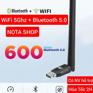 [HỎA TỐC] Combo USB thu WIFI + BLUETOOTH 5.0 Chính Hãng RealTek có 5Ghz chuyên HỌC ONLINE, Game, hiệu suất cao