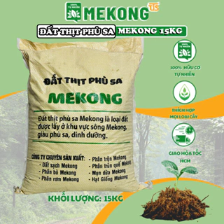 Đất trồng rau sạch Mekong bao 15kg - Dinh dưỡng vượt trội, thích hợp trồng rau sân thượng, cây kiểng