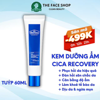 Kem dưỡng ẩm phục hồi chống lão hóa sáng da ngừa mụn The Face Shop Dr Belmeur Advanced Cica Recovery Cream Tuýp 60ml