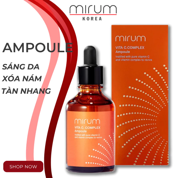 Tinh chất VITAMIN C sáng da, xóa nám và tàn nhang Ampoule Vitamin C Mirum 50ml