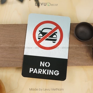 Bảng no parking, biển báo khu vực cấm đỗ xe bằng alu in uv ALB-BG06