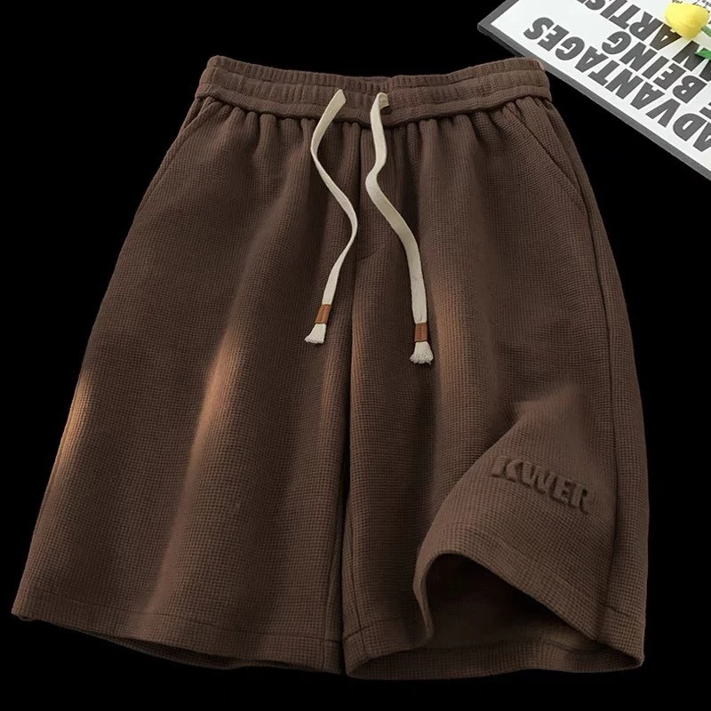 Quần đùi nam nữ KWER APT Unisex Quần Short in chữ nổi chất vải tổ ong mặc thoải mái quần short unisex