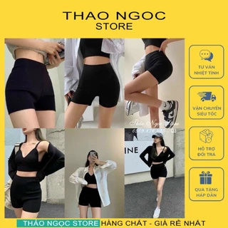 Quần đùi nữ túi zip HM_co giãn, quần short legging thun ôm! (hàng có sẵn, hình thật) THẢO NGỌC STORE