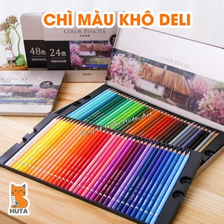 [Huta Art] Màu chì khô Deli hộp thiếc