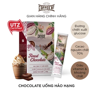 Finest Chocolate - Cacao uống hảo hạng - 70% cacao Đắk Lắk - Coffee 3F (hộp 10 gói x 22g)