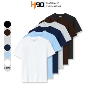 Áo Phông Nam T-Shirt H90 Cổ Tròn 4 Màu Chất Thun Cotton Co Giãn, Mịn Thoáng Khí Thấm Hút TST01 [Cotton]