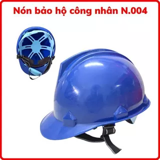 Nón bảo hộ lao động công trường, Nón bảo hộ màu xanh công nhân, Mũ bảo hộ công nhân công trường tiện lợi phù hợp nam nữ