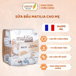 Sữa Bầu MATILIA Cho Mẹ - Hương Vị Vani, Socola, Bánh Quy - Lốc 4 Hộp