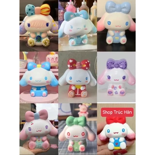 Set 10 Tô Tượng Thỏ Mini - Cinnamoroll -  Hoat Hình 3D Thạch Cao - Tặng kèm màu, dụng cụ vẽ