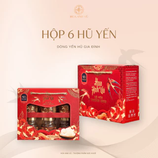 [SET QUÀ 6 HŨ YẾN] YẾN HŨ GIA ĐÌNH 30% HOA ANH VŨ 70ML YẾN BIỂN NGUYÊN CHẤT BỔ SUNG DINH DƯỠNG