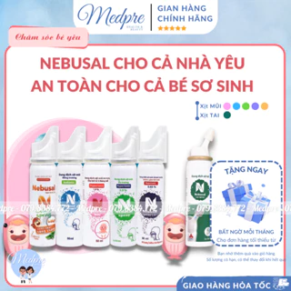 Dung dịch nước muối biển sâu xịt mũi/ xịt tai Nebusal Spray/ Nebusal Ear Spray - Vệ sinh, bảo vệ tai mũi cả nhà - Medpre