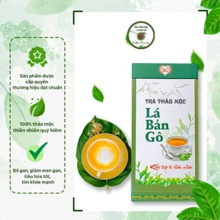 Trà thảo mộc Lá Bản Gô (Hộp cứng 16 gói trà thô x 12g) Bổ gan, thanh lọc cơ thể, ...