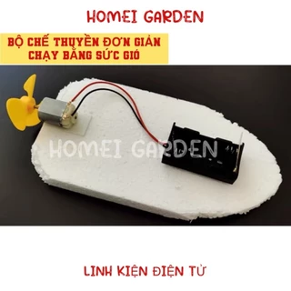 Đồ Chơi Thông Minh Stem DIY Bộ Chế Thuyền Mini Chạy Bằng Năng Lượng Gió Cho Trẻ Học Tập Thực Hành - HM0259