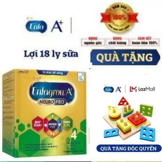 [Tặng bộ đồ chơi xếp hình khối] Sữa bột enfagrow 4 hộp giấy 2,2kg