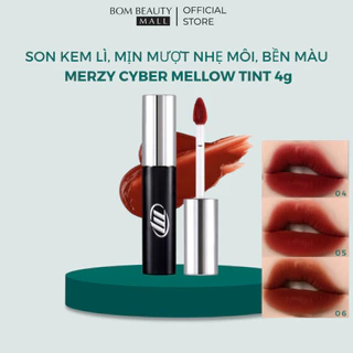 Son Kem Lì, Mịn Mượt Nhẹ Môi, Bền Màu Merzy Cyber Mellow Tint 4g