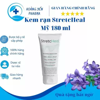 Kem rạn StretcHeal Mỹ 180ml nhập khẩu Mỹ dành cho mẹ bầu, mẹ sau sinh, rạn da (hàng công ty chính hãng, đủ tem nhãn)