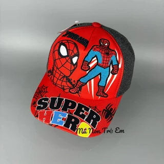 [ BÉ 3-8 TUỔI ] NÓN KẾT SPIDERMAN CHO BÉ TRAI, MŨ LƯỠI TRAI SIÊU NHÂN NHỆN TRẺ EM