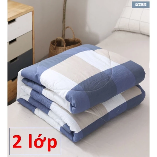 Chăn hè chần bông đắp 2 mặt - mền ngủ cotton 1.6x2m - chất liệu cotton thoáng mát phù hợp mọi thời tiết