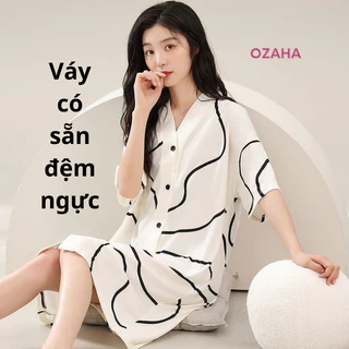 Váy Suông, Đầm Suông, Váy mặc đi chơi, mặc nhà Mùa Hè Áo Cardigan Tay Ngắn, Váy xuông nữ form rộng- đầm suông dài RaNa O