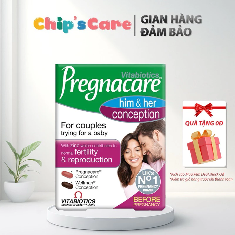 Pregnacare Him and Her Conception vitamin tổng hợp tăng khả năng thụ thai cho 2 vợ chồng date 2026