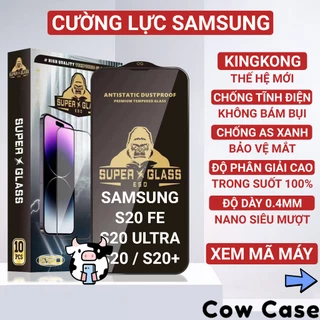 Kính cường lực Samsung S20 Fe/Ultra/Plus 5G Kingkong full màn | Miếng dán bảo vệ màn hình cho ss galaxy Cowcase