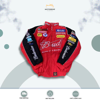 Áo Khoác Racing Bud Đỏ Jacket Hàng Chất Lượng Có Sẵn