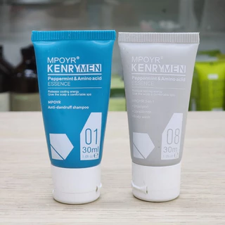 Dầu Gội Nam, Dầu Xả Mpoyr Kenry Men Tuýp Mini 30ml Sạch Gàu, Ngăn Ngừa Bết Dính, Gàu Trở Lại, Giảm Thiểu Tóc Gãy Rụng