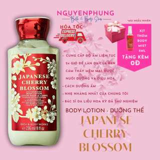 Sữa dưỡng thể Body Lotion Japanese Cherry Blossom (JBC) 236ml - Bath & Body Works