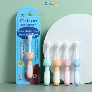 Bàn chải đánh răng cho bé Cotton Tooth Brush - Bàn chải sợi lông tơ siêu mềm mịn - Ramukid shop