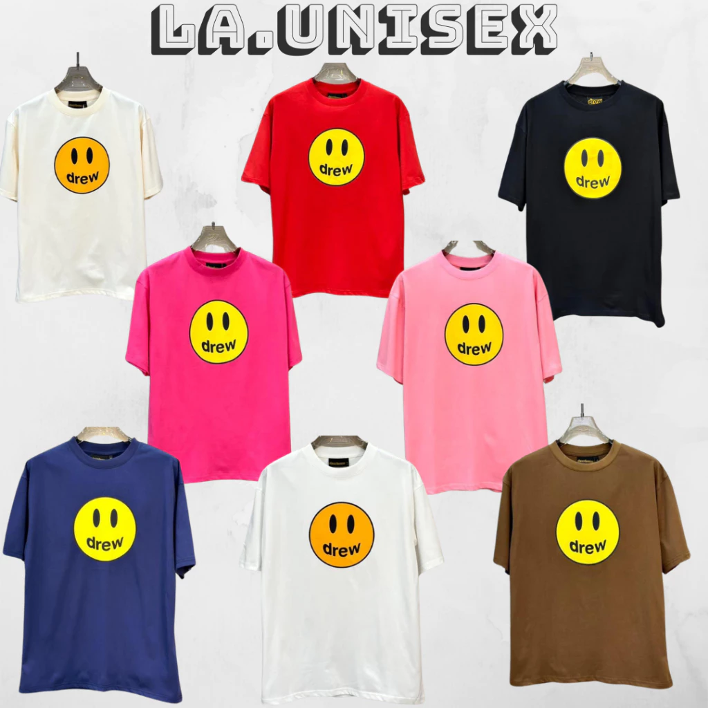 [FREE SHIP] Áo Thun Mặt Cười Nhiều Màu Tay Lỡ Form Rộng Unisex Vải Cotton 100% Cao Cấp Mềm Mịn Thoáng mát