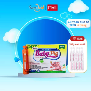 Siro ăn ngon Sshine Baby Pig hộp 20 ống 10ml giúp nâng cao sức đề kháng, tăng chuyển hóa hấp thu dưỡng chất, trẻ ăn ngon