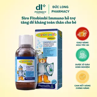 Siro FITOBIMBI IMMUNO, Italia - Hỗ Trợ Tăng Đề Kháng Toàn Thân Cho Trẻ - Chai 200ml