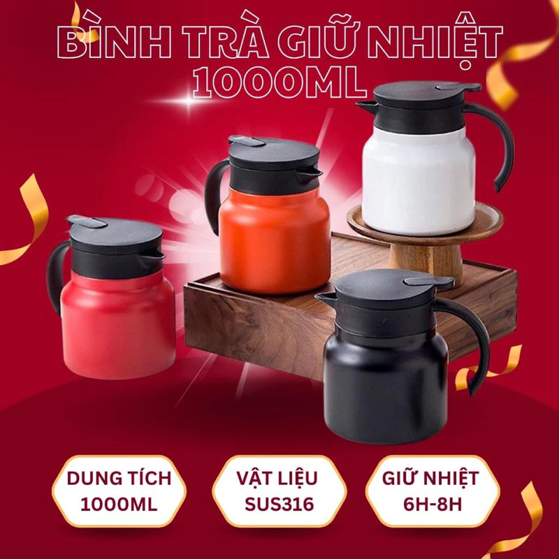 Bình trà pha , bình pha trà giữ nhiệt 1000ml