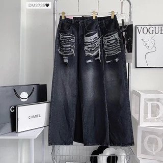 Baggy jeans ông suông rách cá tính