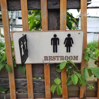 Bảng gỗ Toilet Men/Women, Bảng gỗ Toilet/Wc decor