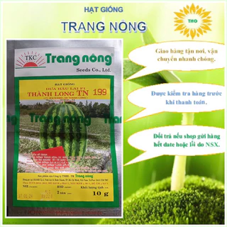 10gr Hạt giống dưa hấu đỏ Thành Long siêu ngọt Trang Nông