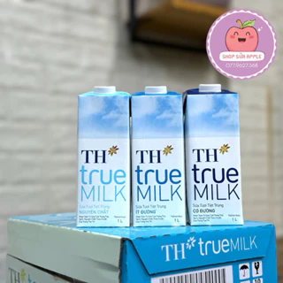 Sữa tươi tiệt trùng Th true milk Hộp 1 Lít (Nguyên Chất, Ít Đường, Có Đường)