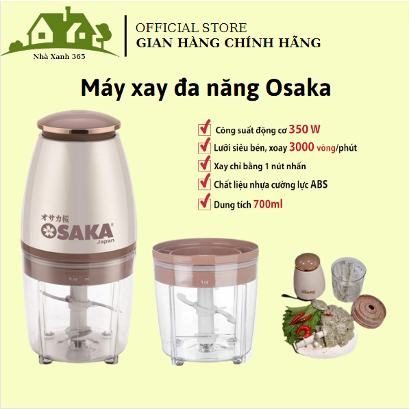 Máy Xay Đa Năng🍀𝑭𝑹𝑬𝑬 𝑺𝑯𝑰𝑷🍀Máy Xay Thịt OSAKA Nắp Đồng Nhỏ Gọn, Mạnh Mẽ-Máy Xay…