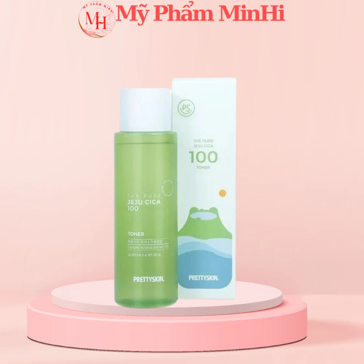 Nước Hoa Hồng Cho Da Dầu Pretty Skin 250ml Toner Jeju Rau Má Giúp Giảm Mụn