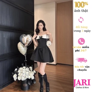 Đầm Xòe Trễ Vai tapta Bigsize JARI-CLOTHES Ngắn Mini Dự Tiệc ( Mã Đ19 )