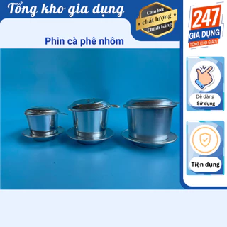 Phin cà phê nhôm cỡ nhỏ, nhiều size