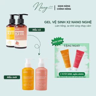 [Chính hãng] Dung dịch vệ sinh phụ nữ Gel X2 Nano nghệ hữu cơ Cỏ Cây Hoa Lá, giảm viêm ngứa, khử mùi - Nàng Cosmetic