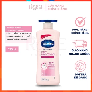 Sữa Dưỡng Thể Vaseline Hồng Healthy White UV Lightening Body Lotion dưỡng trắng dưỡng ẩm phù hợp cho mọi loại da 725ml