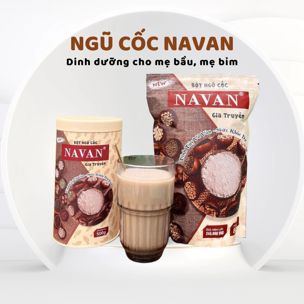 Ngũ cốc Navan chính hãng, date mới, giúp mẹ bầu an thai, mẹ bỉm lợi sữa