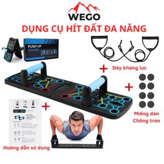 Dụng cụ hít đất đa năng, hỗ trợ đồ chống đẩy có vạch chia bài tập gym thể thao trong nhà