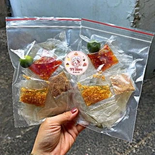 (SET 2 BỊCH) Bánh tráng rìa phơi sương Dầu tỏi ớt rim(55g~65gr bánh/bịch)