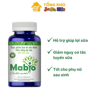 Lợi Sữa Mabio Viên Uống Lợi Sữa cho Mẹ Sau Sinh Bị mất Sữa, Ít Sữa, Sữa Nóng,Hỗ Trợ Tăng Lượng Sữa và Chất Lượng Sữa